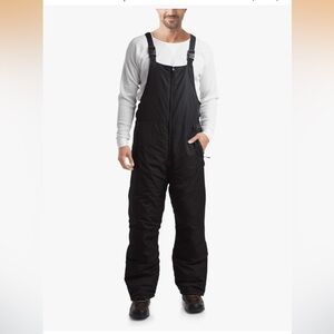 NWT Mens Bib Overalls - Insulated Waterproof Bibs Snow Pants with Pockets Large